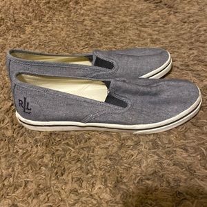 Lauren Ralph Lauren Janis chambray slip on shoes size 5.5